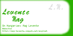 levente mag business card